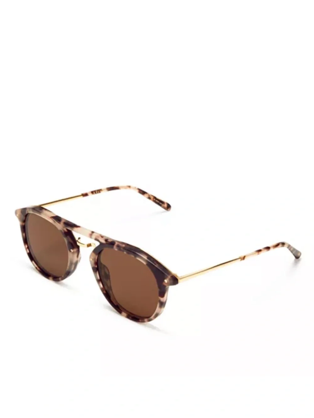 Krewe Gravier 18K Gold Aviator Sunglasses, 51mm